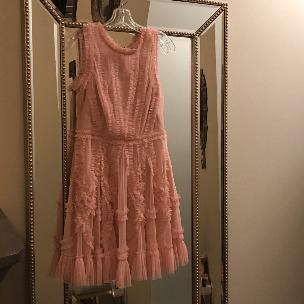 Mac Duggal Pink Ruffle Mini Dress - Picture 5 of 6